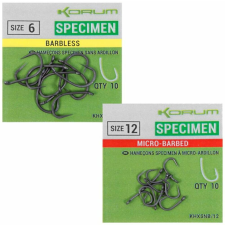 Korum XPERT SPECIMEN BARBLESS HOOKS - SIZE 6 horog