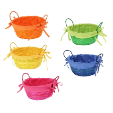  Kosár bélelt mix M8cm D22cm dekorációs kellék