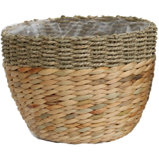  Kosár kerek 21 cm x 16 cm natúr kerti dekoráció
