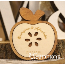  Köszönetajándék fából - poháralátét alma dekorációs kellék