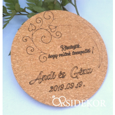  Köszönetajándék parafa - poháralátét dekorációs kellék