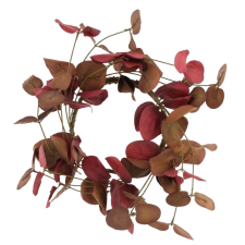  Koszorú leveles piros 28cm dekorációs kellék