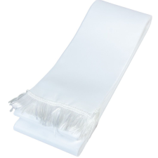  Koszorú szalag 10x220cm fehér-fehér 10db/csom (db ár) dekorációs kellék