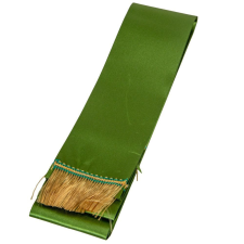  Koszorú szalag 7x200cm mohazöld-arany 2db/csom (db ár) dekorációs kellék