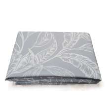 Kotonia Home Exotic terítő - 100% pamut, 180x220 cm, vízálló kreton, szürke levelek lakástextília