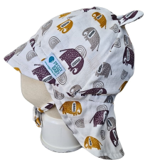  Kötős nyári sapka, elefánt, fehér babasapka, sál