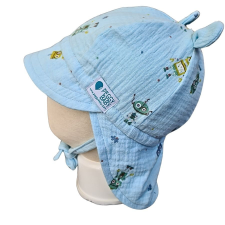  Kötős nyári sapka, robot, világoskék babasapka, sál