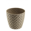  Kötött mintás kaspó 1,6L 14,5x13cm Szín: Barna