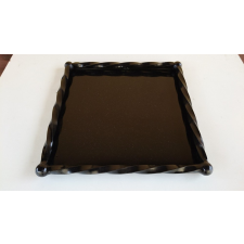  Kovácsoltvas hamutálca - négyzet alakú - fekete - 600x400 mm hamutartó