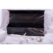  Kovácsoltvas örök rózsa díszdobozban HÓFEHÉR/ARANY ANTIK ajándéktárgy