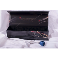  Kovácsoltvas örök rózsa díszdobozban KÉK EZÜST ANTIK/KRÓM ajándéktárgy