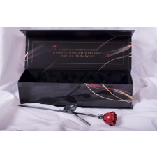  Kovácsoltvas örök rózsa díszdobozban VÖRÖS ARANY/ZÖLD ANTIK ajándéktárgy