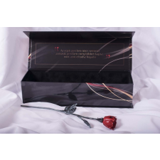  Kovácsoltvas örök rózsa díszdobozban VÖRÖS/ZÖLD ANTIK ajándéktárgy