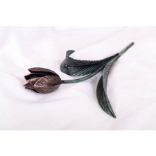  KOVÁCSOLTVAS ÖRÖK TULIPÁN – RÉZ ANTIK/ZÖLD SZÁR ajándéktárgy