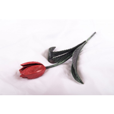  Kovácsoltvas örök tulipán - VÖRÖS/ZÖLD SZÁR ajándéktárgy