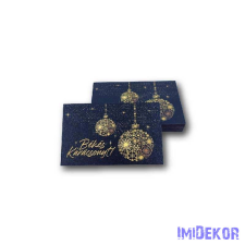  Közepes képkeret 5db/csomag 5x8cm - Békés Karácsonyt Arany-fekete dekorációs kellék