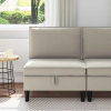  Középső Sofa tárolóval Zabpehely Bársony