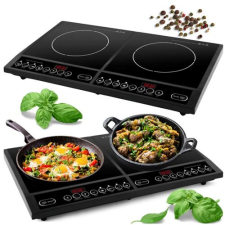  Kraft&amp;Dele Dupla Indukciós főzőlap, 2 x 2000 W főzőlap