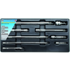 Kraftmann 9 részes 1/4", 3/8", 1/2"-os hosszabító szár készlet dugókulcshoz, billenő fejjel (BGS 6113)