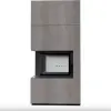  KRATKI FLOKI BOX 8 kW NATURALI GRIGIA SZÍNŰ KÜLSŐ, VILÁGOS BELSŐ BURKOLATTAL BAL OLDALÜVEGES KANDALLÓ