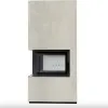  KRATKI FLOKI BOX 8 kW NATURALI PERLA SZÍNŰ KÜLSŐ, VILÁGOS BELSŐ BURKOLATTAL BAL OLDALÜVEGES KANDALLÓ