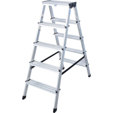 KRAUSE 120342 „DOPPLO“ KÉT OLDALON JÁRHATÓ LÉTRA 2x5 FOKOS létra és állvány