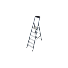 KRAUSE 124203 Monto SePro S 6 fokos lépcsőfokos állólétra, eloxált  /6kg;2,10m/ létra és állvány