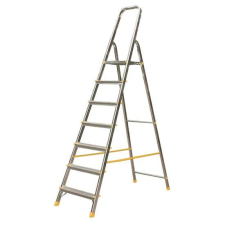 KRAUSE Háztartási létra 6+1 fokos fellépővel (alu) 150kg krause 000743 létra és állvány