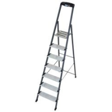 KRAUSE Monto Securo lépcsőfokos eloxált állólétra, 1x7 (126450) létra és állvány