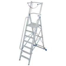 KRAUSE Stabilo állólétra nagy dobogóval, kapaszkodókerettel 1x7 (127518) létra és állvány