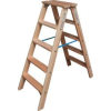 KRAUSE Stabilo lépcsőfokos két oldalon járható fa létra 2x5 (818423)