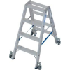 KRAUSE Stabilo lépcsőfokos két oldalon járható gurítható létra 2x4 (124821)