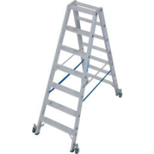 KRAUSE Stabilo lépcsőfokos két oldalon járható gurítható létra 2x7 (124852) létra és állvány