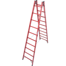 KRAUSE Stabilo műanyag létrafokos két oldalon járható létra, 2x12 (819758) létra és állvány