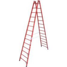 KRAUSE Stabilo műanyag létrafokos két oldalon járható létra, 2x14 (819765) létra és állvány