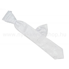 Krawat Hosszított francia nyakkendő - Fehér mintás nyakkendő