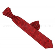 Krawat Hosszított francia nyakkendő - Piros mintás nyakkendő