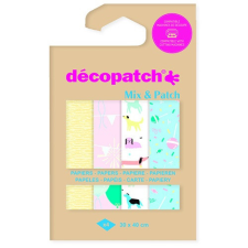  Kreatív decoupage papír Clairefontaine Décopatch 4 mintával ref. DP037C decoupage papír