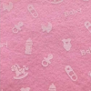 Kreativpartner Baby mintás puha filc anyag - rózsaszín 40x30cm
