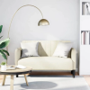  krém bársony loveseat kanapé 109 cm