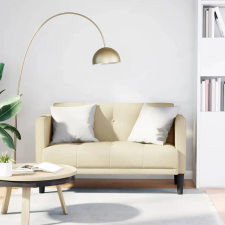  krém szövet loveseat kanapé 111 cm bútor