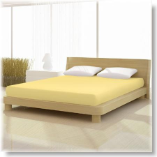 Krémsárga 180x200cm-től 200x200cm-ig basic pamut jersey gumis lepedő lakástextília