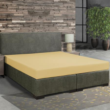  Krémsárga prémium bambuszos gumis lepedő 90x200 cm és 100x220 cm-es matracra lakástextília