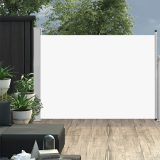 Krémszínű behúzható oldalsó teraszi napellenző 120 x 500 cm kerti bútor
