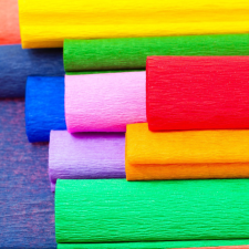  Krepp papír - narancssárga dekorációs kellék