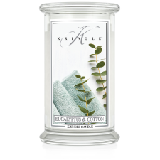 Kringle Candle Eucalyptus Cotton nagy 2 kanócos illatgyertya (624 g), gyertya