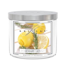 Kringle Candle TUMBLER Rosemary Citrom illatú gyertya közepes 2 kanócos (411 g), gyertya