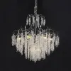  Kristály csillár PUBU Eleganza, 5x E14, Átmérő 50 cm, Króm