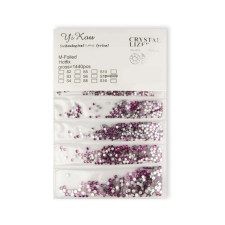 Kristály strassz - 5 méret - Fuchsia körömdíszítő