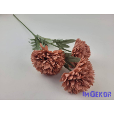  Krizantém 3 fejes selyem ág 63cm - Fáradt Barack dekorációs kellék